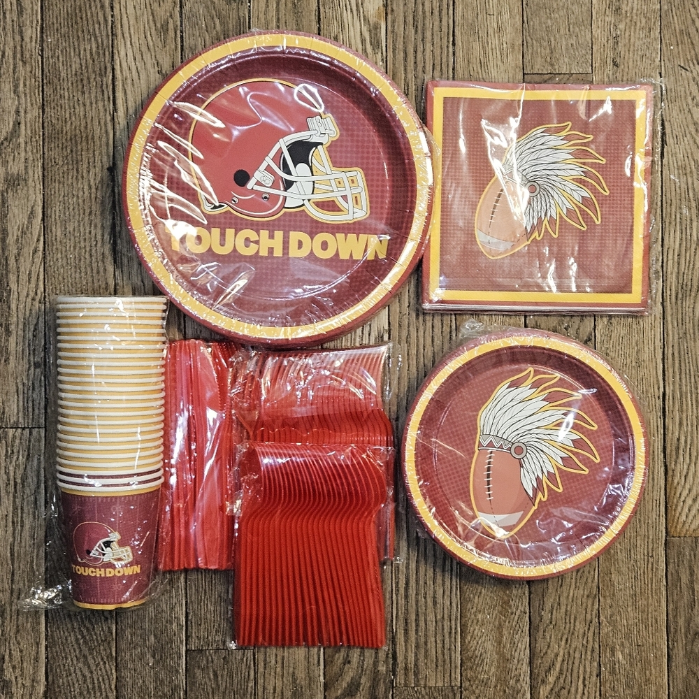 Football Party Supplies Set - Red